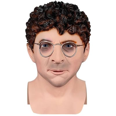 Indiase knappe man latex masker, live feestmasker One size fits all adults beige