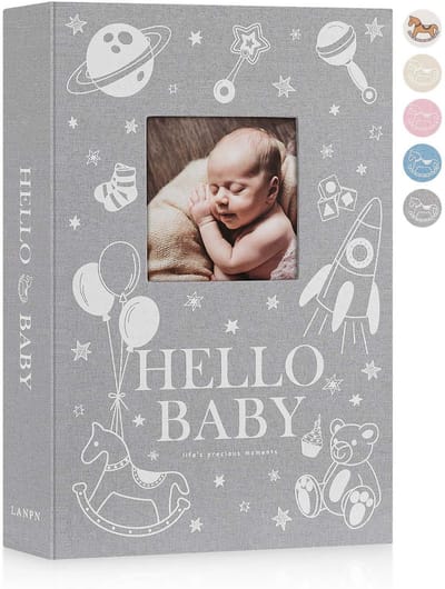 Dailygoods- Babyfotoalbum 10x15 300 Vakken - Linnen Kaft - Waterdicht - Zuurvrij - Notitiegedeelte - Elegante Omslag - Fotoalbum