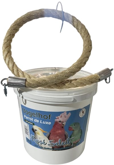 rose select 6 kg MET Pellets en sisal touw van 1 meter 25 mm dikte