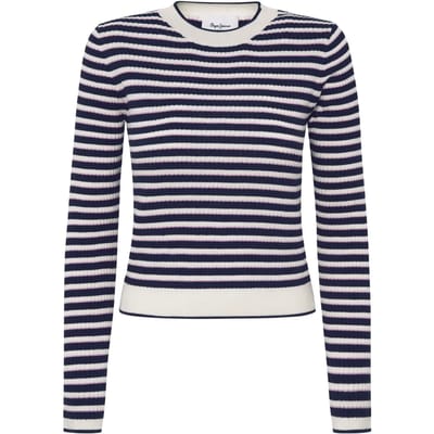 Pepe Jeans Ines Trui Wit,Zwart XS Vrouw