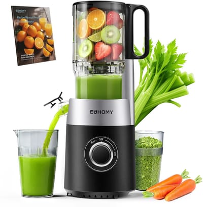 Seth Select Slowjuicer met 135 mm Vulopening – Koudedrukpers 220W met Drievoudig Filtersysteem – 0,7 Liter voor Fruit en Groenten - Zwart