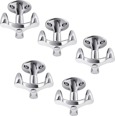 5 stuks SOTECH draaibare haken Rena chroom gepolijst 3 ophanghaakjes 43 x 60 mm voor plafondmontage