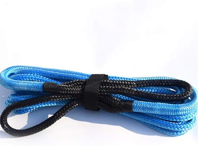 Sleepkabel - Herstel Touw - Voertuig Hulp - Dubbel Gevlochten Nylon - 12mm 6m - Zwart Blauw