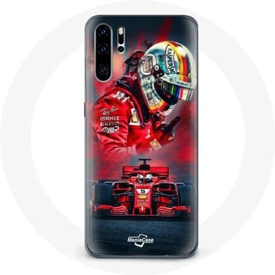 Case voor Samsung galaxy P30 pro Formule 1 Sebastian Vettel F1 Driver Rood rood