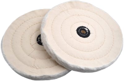 2 Stuks Polijstschijven 25 cm / 10 Inch - Dik Katoenen Pad voor Bankslijper