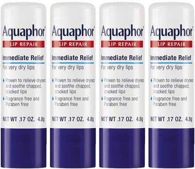 Aquaphor Lip Repair Stick - Lipbeschermer - Hydraterende lippenbalsem 4 stuks