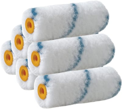 Sorex Verfrollers vacht - 6x - anti spat - 4 x 10 cm - Nylon - Pluisvrij - Verfspullen - Schilderen - wasbaar