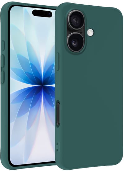 Hoesje - Geschikt voor Apple iPhone 17 - Sterk & Shockproof - Siliconen Case - Hoes Cover - Telefoonhoes - Donkergroen