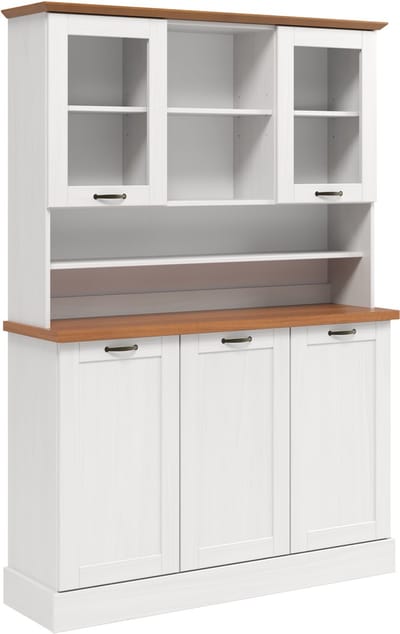 Teramo Buffetkast met 5 Deuren - Wit/Honingkleurig - 126,6 cm