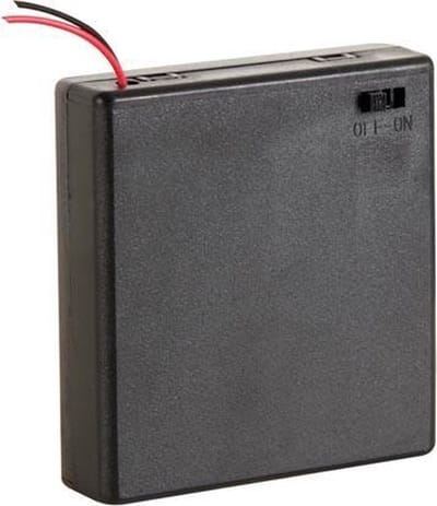 Velleman BH341BSAA Batterijhouder 4 AA (penlite) Kabel (l x b x h) 70 x 65 x 19 mm
