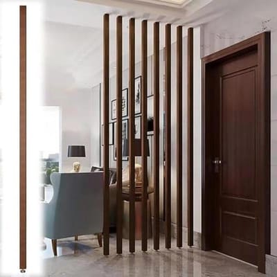 Scheidingspaneel Hout - Kamerverdeler Paneel - Ruimte Indelen - Vloer tot Plafond - Verstelbaar 240cm - Houtkleur