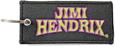 Jimi Hendrix - Arched Logo Sleutelhanger - Zwart