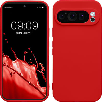 kwmobile telefoonhoesje geschikt voor Google Pixel 9 Pro - Hoesje voor smartphone - Precisie camera uitsnede - In klassiek rood