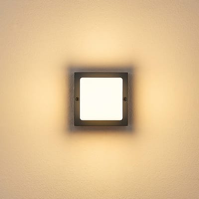 Molto Luce LED buiten wandlamp FYNN-O, antraciet, 11 cm, IP65, CCT aan/uit
