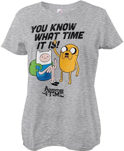 It'S Adventure Time Girly Tee dames-T-shirt, heathergrijs