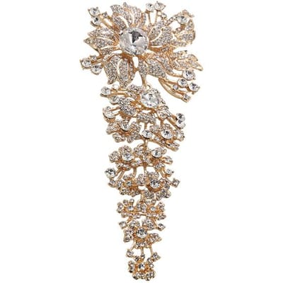 Weimanjingdian Merk Kristallen Strass Grote Spelden Voor Bruidsboeketten Decoratieve Sieraden beige