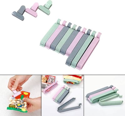Set van 12 Stuks - Zaksluiter Clips - Vershoud knijpers - Vershoudclips - Keuken zelf sluiters - Keuken Accessoires - LOUZIR