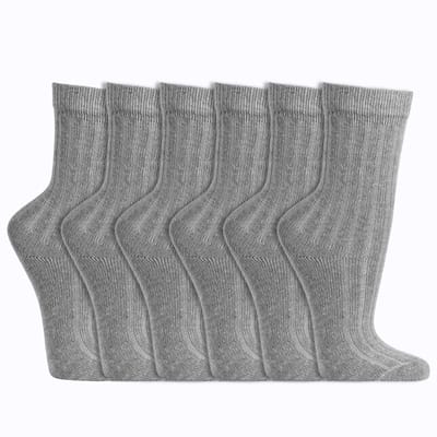 Luxe sokken | Merino & Kasjmier | Superzacht | Dames & Heren | Grijs | 6 paar