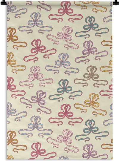 Wandkleed - Wanddoek - Strik - Patronen - Geboorte - 60x90 cm - Wandtapijt