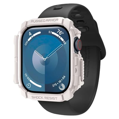 Spigen Rugged Armor Hoesje Geschikt voor Apple Watch 11/10 42MM - Bumper Case Beige