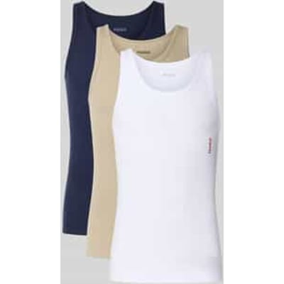 slim fit tanktop van puur katoen model 'TANK TOP TRIPL. PACK' in set van 3