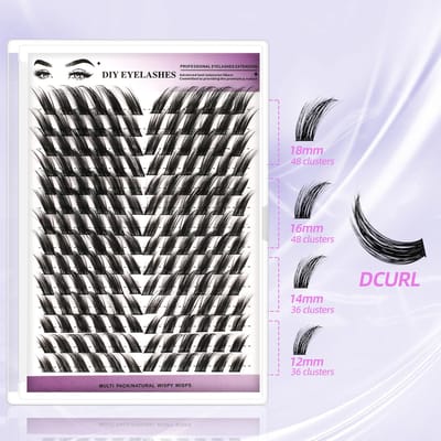 168 Touffes de Touffes Volantes Obliques Simples de Segment de Greffage Automatique Naturel Doux Ensemble de Cils DIY gray
