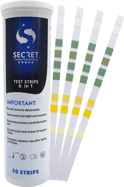 Secret Teststrips 6 in 1 | 50 stuks | Vijverwater testen