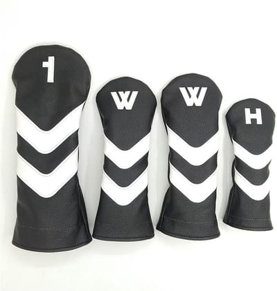 Golf Club Headcover Set - Golfclub Covers - Zwart - Headcovers - Golf Spullen - Driver, Hybride, Fairway wood