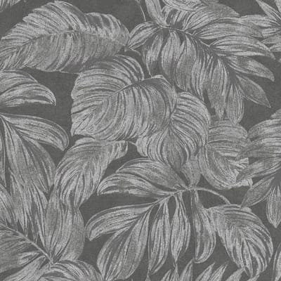 Natuur behang Profhome 393404-GU vliesbehang licht gestructureerd met bloemmotief en metalen accenten antraciet grijs zilver 5,33 m2