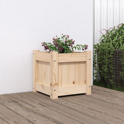 vidaXL - Plantenbak - 31x31x31 - cm - massief - grenenhout
