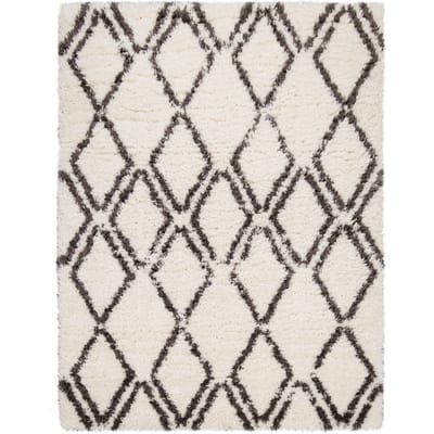 Hoogpolig tapijt Mahara beige 80x150 cm