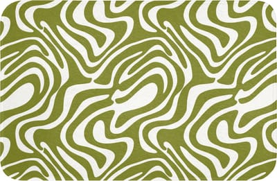 WC mat 60x40 cm - Antislip - Lijnpatroon - Groen - Organisch - Toiletmat - Vloermat - Douchemat - Toilet tapijt - Toiletmatten