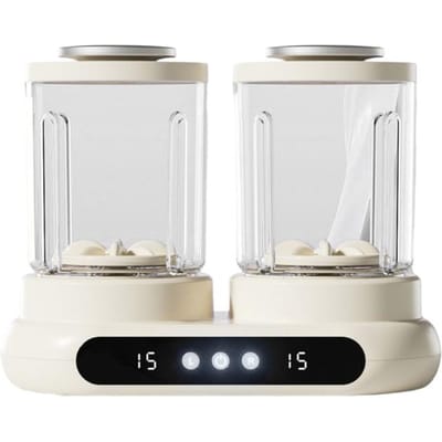 Machine à laver à double bac Dispositif de lavage séparé simultané Parfait pour les articles délicats et les sous-vêtements beige