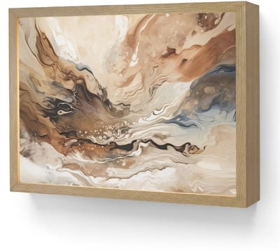 Wandlamp 40x30 cm - Oplaadbaar - Abstract - Kunst - Verf - Beige - Modern - Wandlampen binnen woonkamer - Slaapkamer lamp - Decoratieve nachtlamp - Vloerlamp draadloos