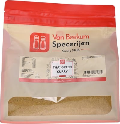 Van Beekum Specerijen - Thai Green Curry Kruiden - 1 KG (hersluitbare stazak)