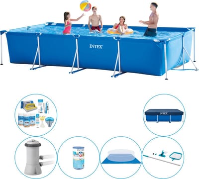 Frame Pool Rechthoekig 450x220x84 cm - Zwembad Combi Deal