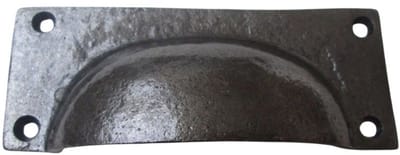 Small Plain Rectangular Cup Handle Antique Iron