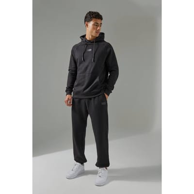 Regular Fit Man Active Hoodie & Jogger Tracksuit | Black | Size XS