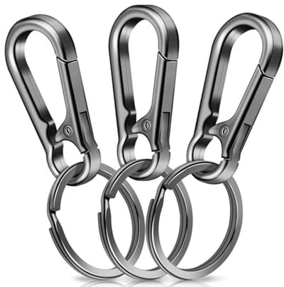 Metalen Sleutelhaken Set van 3 - Kleine Karabijnhaken voor Rugzak, Sleutels en Accessoires