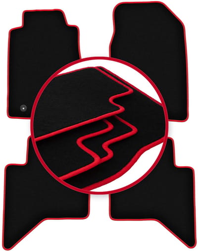 CARLUX-RED automatten voor: Isuzu D-MAX II pick-up (2011-)