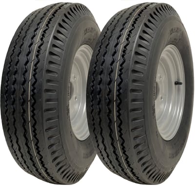 5.00-10 Aanhangwagenwielen, 4-laags, geschikt voor hoge snelheden en voor de openbare weg, 355 kg, Wanda P802 (set van 2)