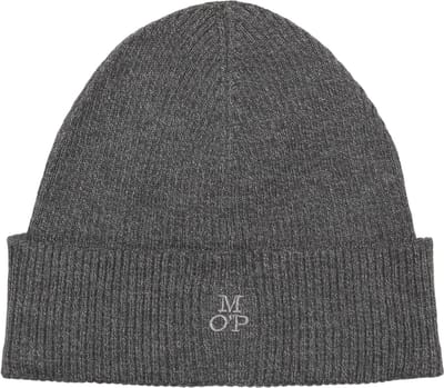 Marc O'Polo Dop Knitted Hat 50-Years Heritage Rib Gray Pin Donkergrijs