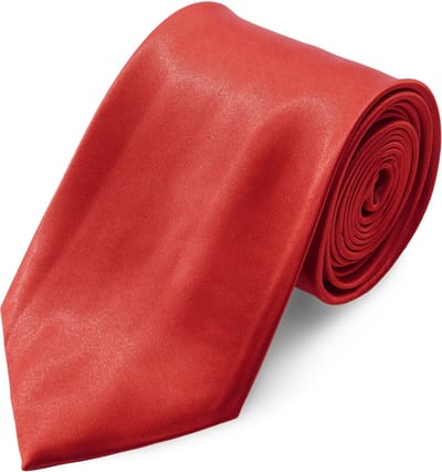 Glanzende Rode 8cm Basic Stropdas