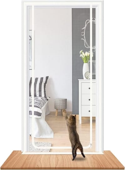 Robuuste kattendeur, afmetingen: 80 cm x 200 cm, dubbele ritssluiting, voorkomt het verplaatsen van honden en katten