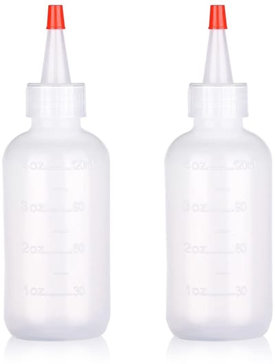 Dailygoods- Applicator Flessen 2 Pack - Gegradeerde Flessen - Squeeze Flessen - Haarverzorging - 120ml - Milieuvriendelijk PE-kunststof - Fles