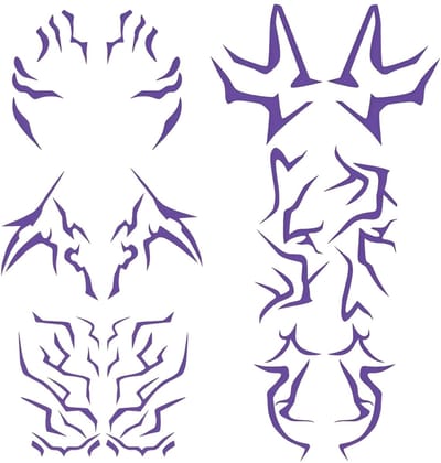 Dailygoods- Tatoeages Tijdelijk - 6 Stuks - Anime Tatoeage - Waterdicht - Huidvriendelijk - Realistisch Patroon - Cosplay Sieraden - Tattoostickers