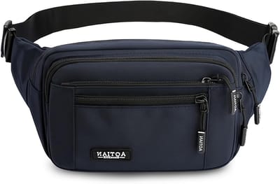 Multifunctionele Heuptas voor Heren en Dames met Ritssluiting, Ideaal voor Outdoor, Sport en Wandelen, 5 Vakken per Stuk