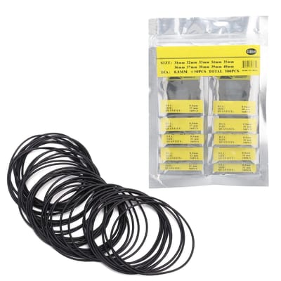 Dailygoody - O-Ring Rubber Seal - Waterdichte Gasket Set - 500 Stuks - Voor Horloges - Hoogwaardige Kwaliteit - Geschikt voor Diverse Maten - 16-40mm