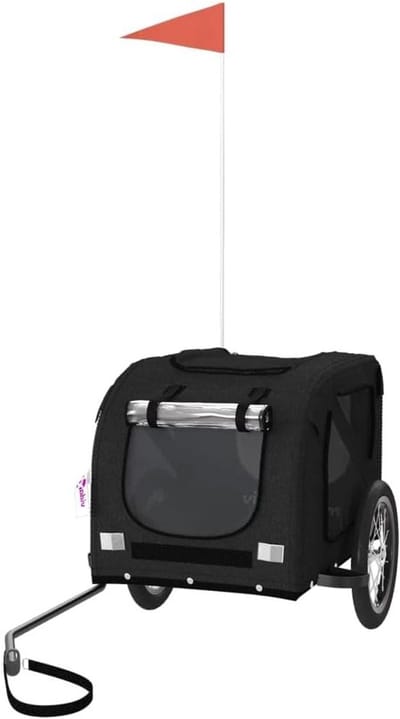 Huisdieren Fietskar - Hondenkar Fiets - Huisdieren Vervoeren - Waterdichte Oxford Stof - 86.5 x 59.5 x 11 cm - Zwart