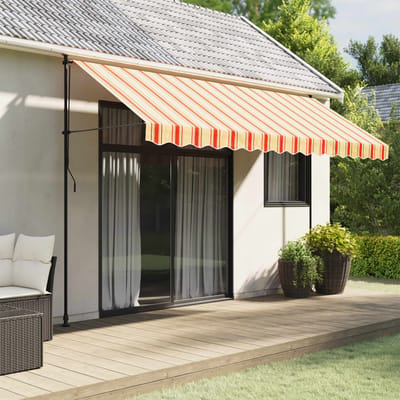 vidaXL - Vervangingsdoek - voor - luifelrok - gestreept - 400 - cm - geel - en - oranje